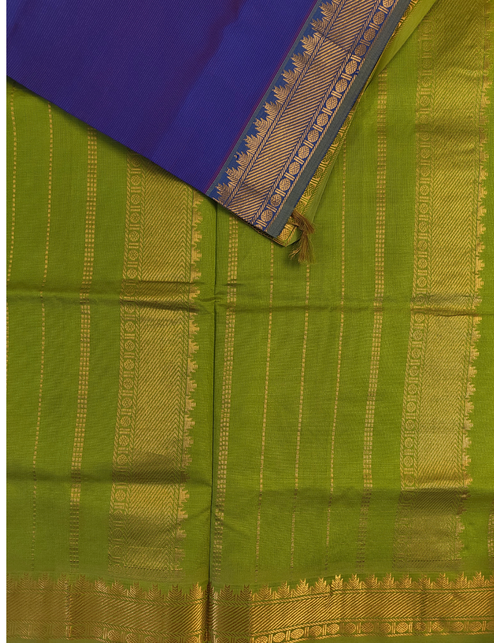 Semi Silk Cotton | Vairaoosi pattern | Ink Blue